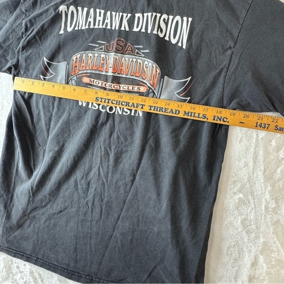 Harley-Davidson Shirt Tee Vintage Tomahwak Wisconsin Men’s Small USA Motorcycle - Picture 3 of 8